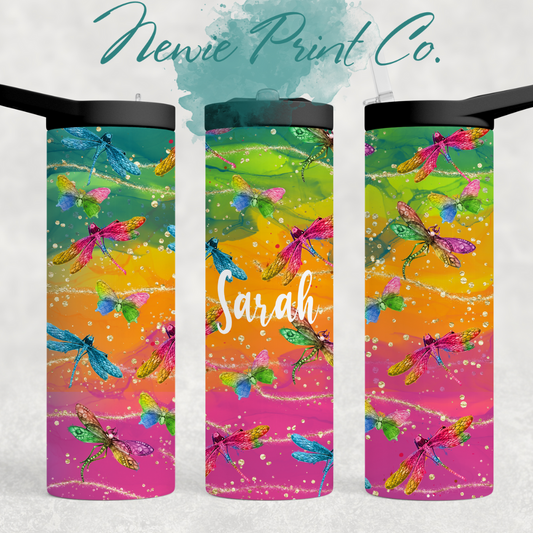 Our personalized 20oz (690ml) insulated drink bottles tumblers can be personalized to suit your style. Choose from one of our images or send us a message to create something truly unique. Our tumblers make a beautiful gift or are the perfect addition to and back pack.  They are made from Insulated Stainless Steel to keep your drinks warm/cold for longer, come with a flip top lid inner (removable) straw and second clear plastic tumbler lid.