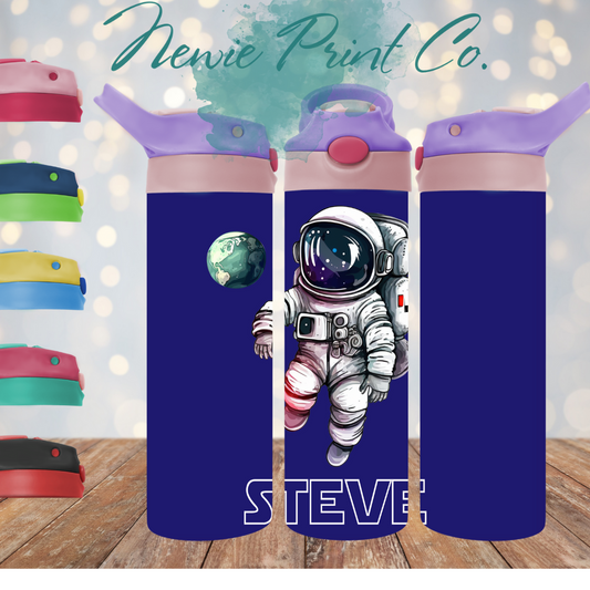 Astronaut - Personalized Insulated 20oz Kids Flip Top Drink Bottles - Printed